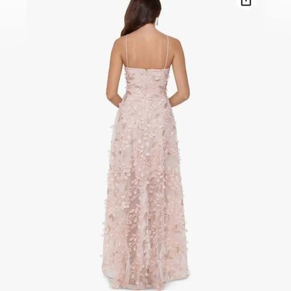 XSCAPE Embroidered Gown Formal Evening Dress Special Occasion Size 6 Blush Pink - Picture 2 of 15